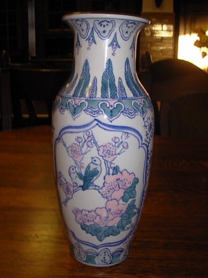 č.1317 keramická váza barevná