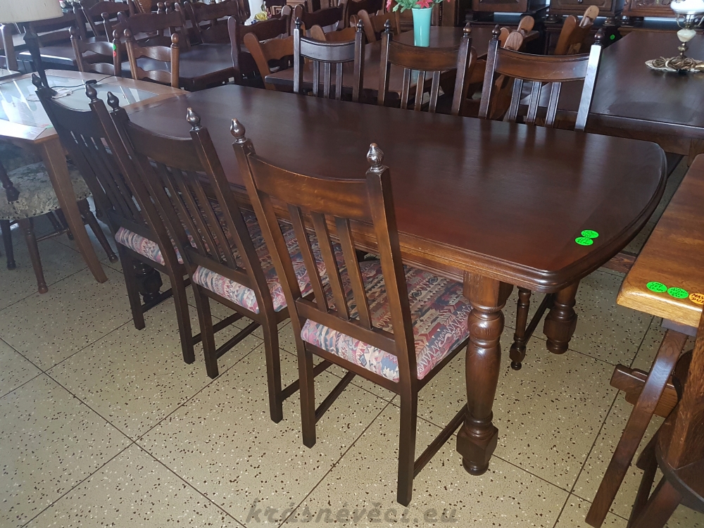 č.688 kuchyňský SET STYLOVÝ stůl 211x91 cm + 6 ks židlí
